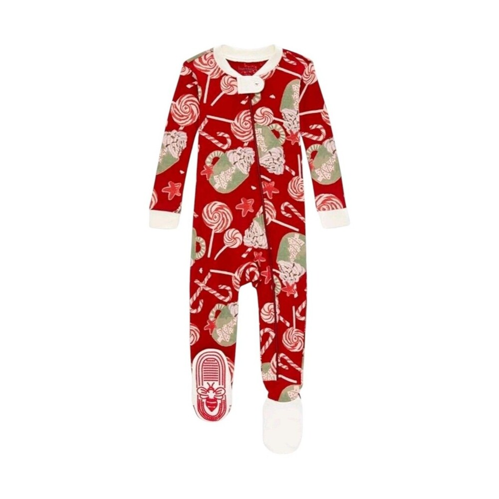 Burt's Bees Baby Organic Cotton Pajamas Holiday Peppermint Hot Chocolate 18mo